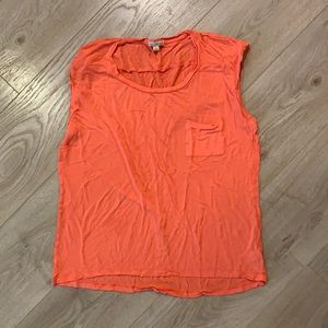 Gap Rayon Sleeveless T-shirt Sz L (Pink Salmon Colour)